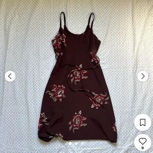 Floral Burgundy Dress